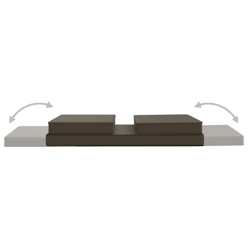 vidaXL Floor Chair Lounge Chaise Lounge Folding Floor Lounger Faux Leather