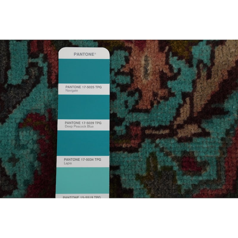 Hand Knotted Oriental 100% Wool Carpet Traditional Floral Red Heriz Area Rug - 8' 9'' X 6' 8''