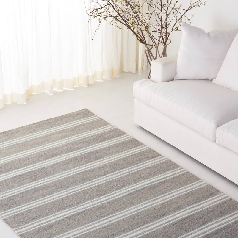 SAFAVIEH Handmade Lauren Ralph Lauren Fedela Wool Rug - 9' x 12' - Grey/Ivory