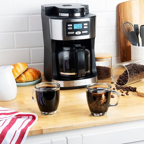 12-Cup Grind & Brew Coffee Maker with Integrated Grinder Black - Bed Bath &  Beyond - 36680206