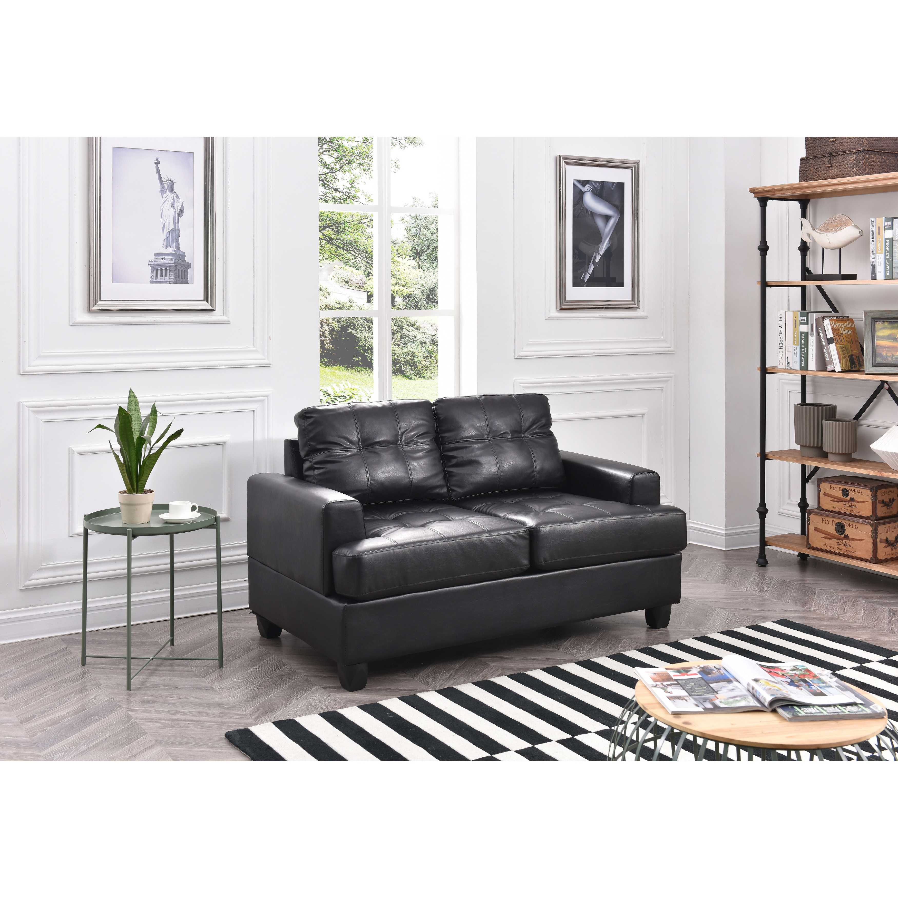 Small faux leather loveseat deals