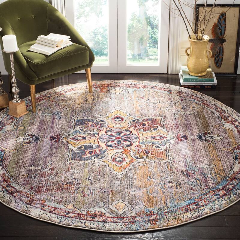 SAFAVIEH Savannah Icy Boho Oriental Polyester Rug