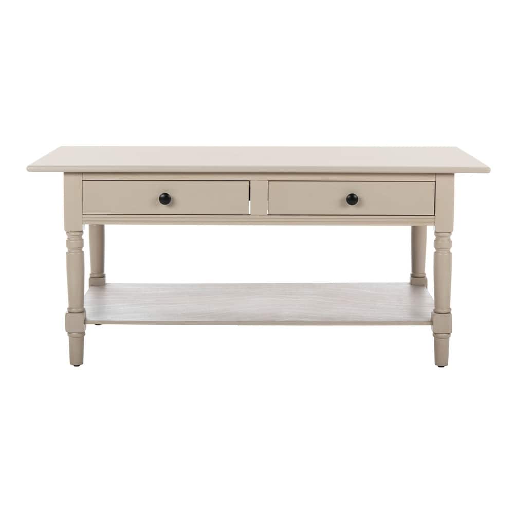 SAFAVIEH Bama Grey 2-Drawer Coffee Table - 41.7" W x 21.7" D x 18.5" H - 42Wx22Dx19H