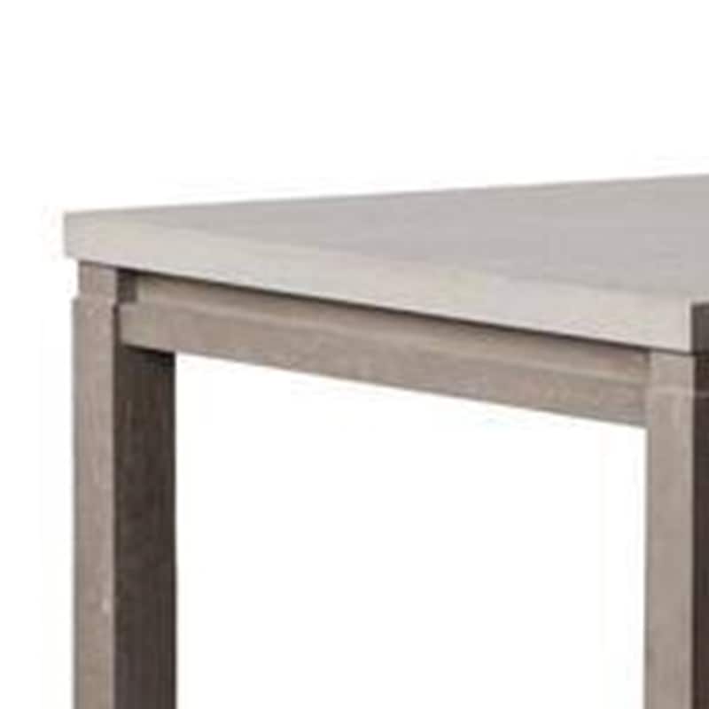 Gris Dining Table, Dual-Tone Gray, Rectangular 90 Inch Top - Gray, Stone Gray