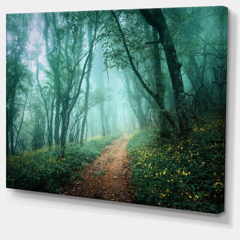 Light Green Mystical Fall Forest - Landscape Photography Wall Art ...
