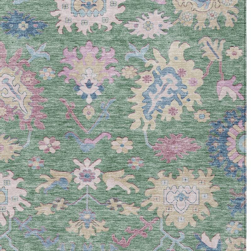 HomeRoots Floral Transitional Rectangle Outdoor Rug