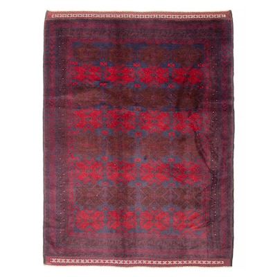ECARPETGALLERY Hand-knotted Teimani Burgundy Wool Rug - 4'6 x 6'1