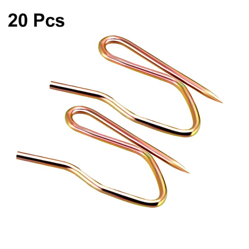 Curtain Hooks Metal Pin-On Drapery Hooks for Window Curtain Bronze Tone 20 Pcs - Bronze Tone