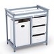 preview thumbnail 1 of 10, Baby Changing Table, Infant Diaper Changing Station Dresser, Wooden Diaper Changing Table Grey