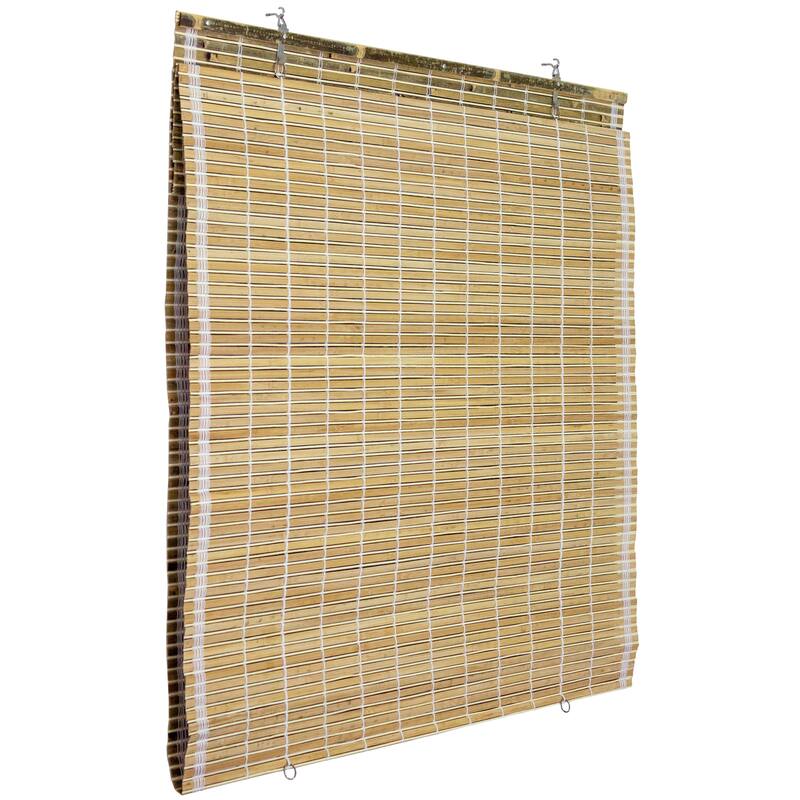 Burnt Bamboo Cordless Window Shade - Natural
