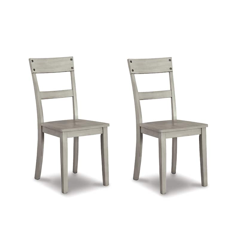 Loratti Rustic Grey Wash Dining Room Chair (Set of 2)
