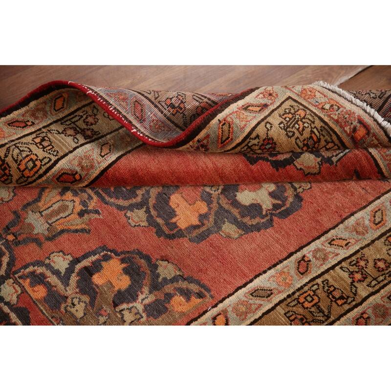 Tabriz Persian Vintage Runner Rug Handmade Wool Carpet - 3'8"x 11'4"