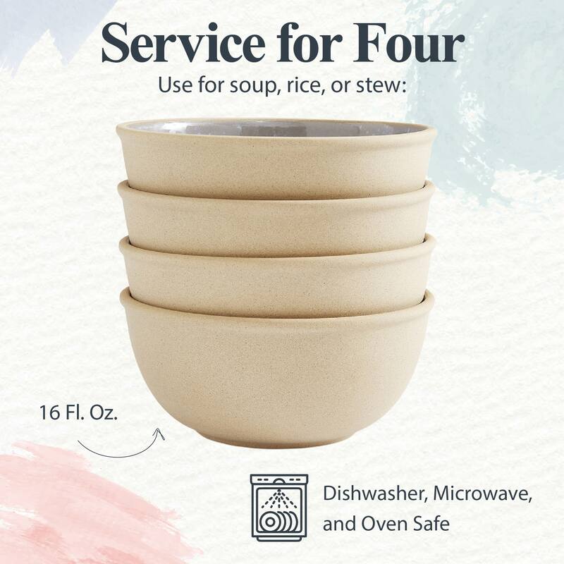 Portmeirion Minerals Set of 4 Medium Serving Bowls - 6 Inch