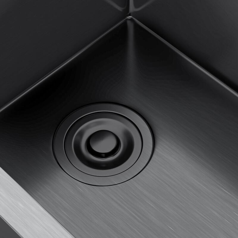Black Kitchen Sink Bar Sink 16 Gauge Stainless Steel Undermount Sinks, 15'' x 17'' x 10''
