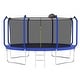 preview thumbnail 6 of 9, 12 ft. Blue Round Outdoor Trampoline with Enclosure Net and Basketball Hoop