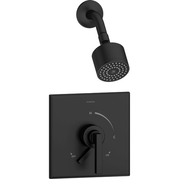 Symmons S-3601-SH1-1.5-TRM Duro Shower Only Trim Package with 1.5 GPM Single Function Shower Head - Matte Black