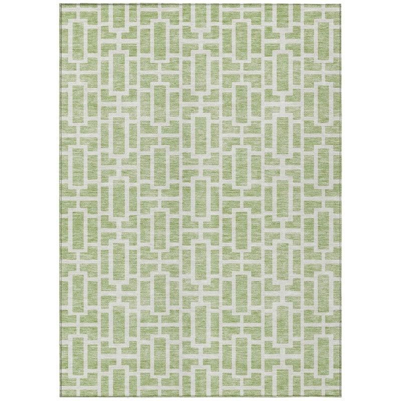 HomeRoots Geometric Transitional Rectangle Outdoor Rug