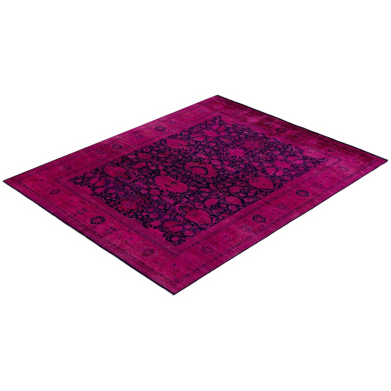Fine Vibrance One-of-a-Kind Hand-Knotted Area Rug - Pink, 8' 3" x 10' 2" - 8' 3" x 10' 2"