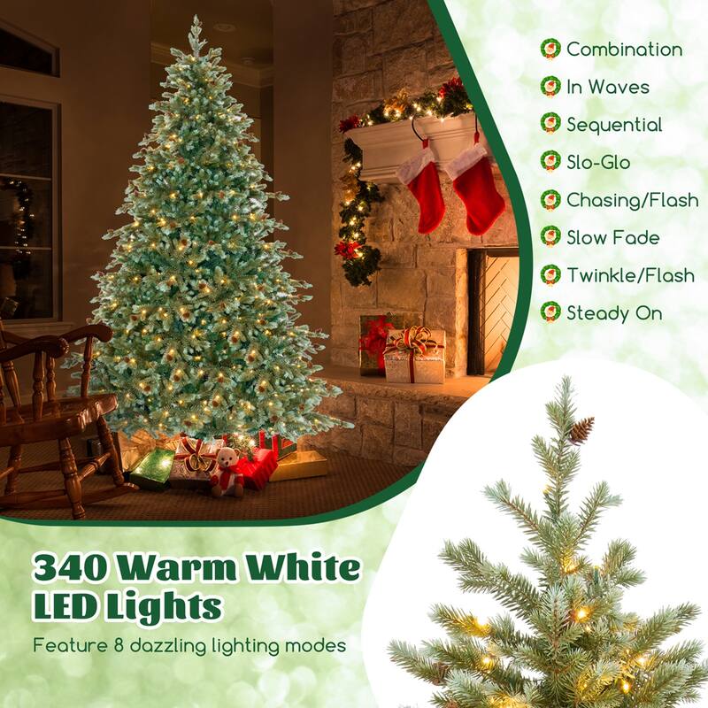 Costway 6/7/8 FT Artificial Christmas Tree with 590 Branch Tips