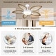 preview thumbnail 3 of 29, 52" Waterproof Indoor and Outdoor Ceiling Fans with Lights, APP and Remote Control, Dimmable Farmhouse Ceiling Fan - 52 Inches