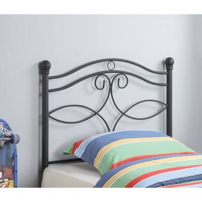 Royalstar Matte Black Metal Twin Headboard