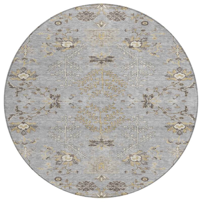 HomeRoots Floral Transitional Rectangle Outdoor Rug