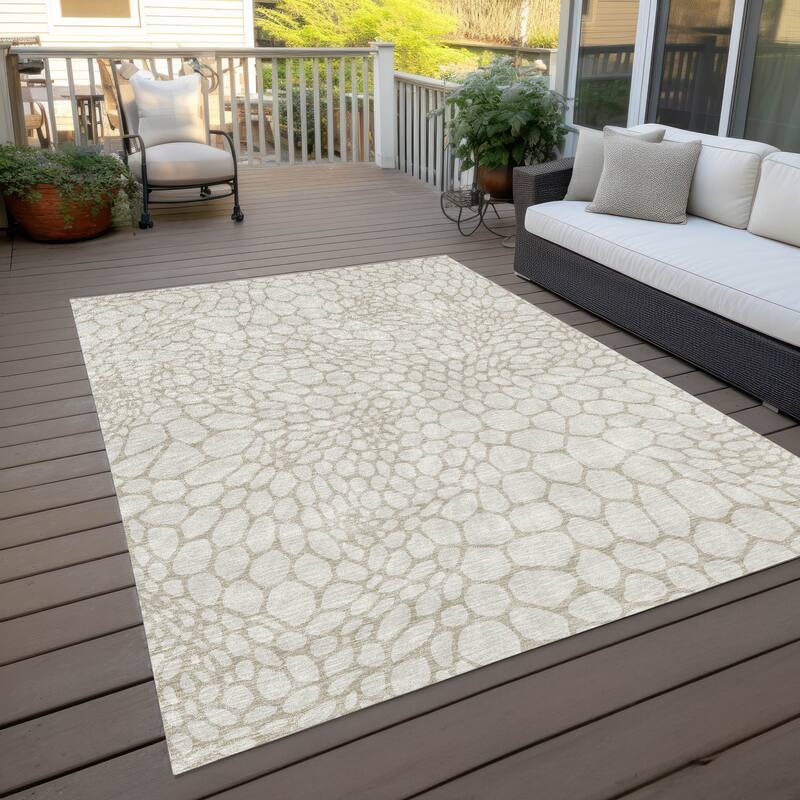 Machine Washable Indoor/ Outdoor Chantille Animal Print Rug