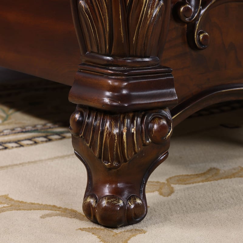Furniture of America Eugene Traditional Solid Wood 3-Piece Panel Bedroom Set