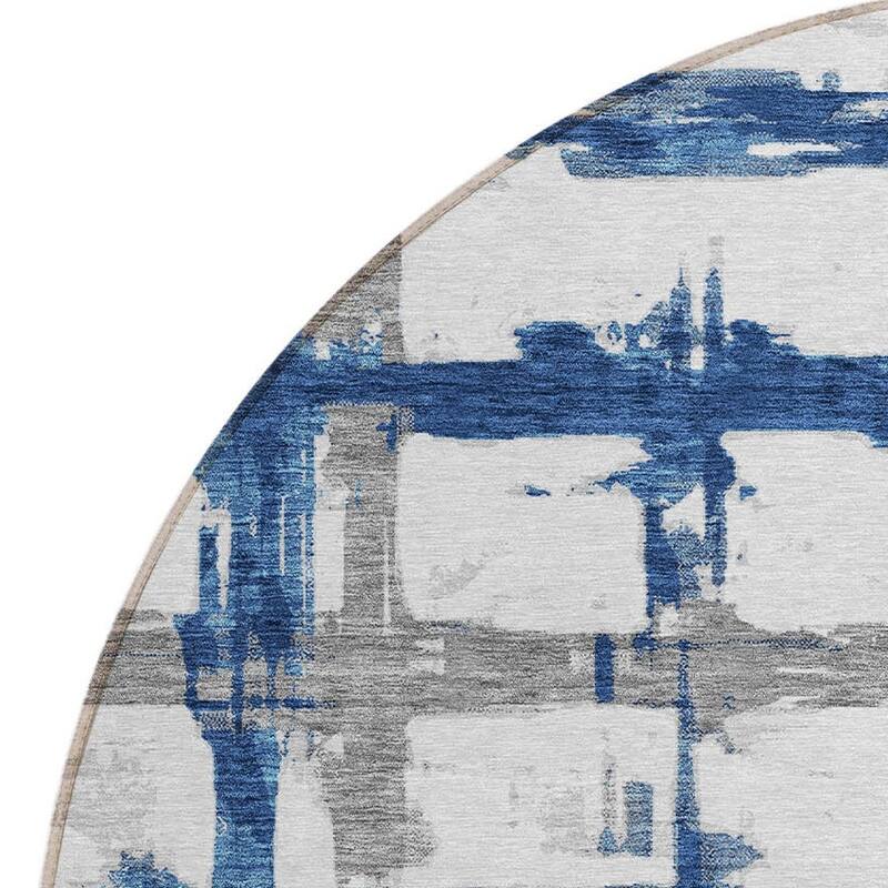 HomeRoots Striped Transitional Rectangle Outdoor Rug