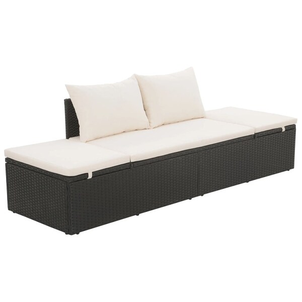 vidaXL Garden Bed Black 76.8"x23.6" Poly Rattan - 76.8" x 23.6" x 23.6". Opens flyout.