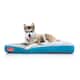 Brindle Memory Foam Dog Bed with Removable Washable Cover - XXS - Teal