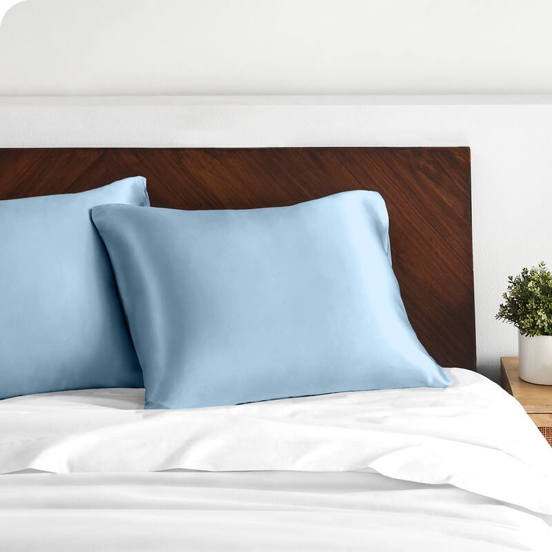 Bare Home Poly Satin Pillowcase Set for Hair and Skin (Set of 2)