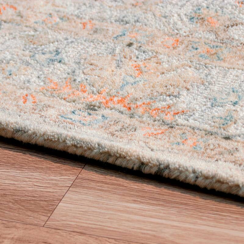 Sevita Floral Bordered Area Rug