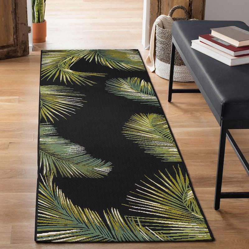 Liora Manne Marina Palm Border Indoor/Outdoor Rug