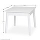 preview thumbnail 3 of 1, Wooden Square Table Kids Table Play Table for Children, White