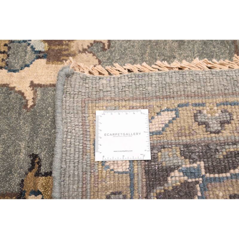 ECARPETGALLERY Hand-knotted Finest Agra Jaipur Teal Wool Rug - 9'5 x 13'2