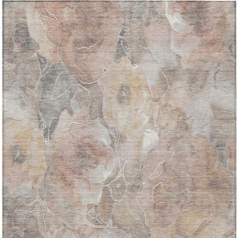 HomeRoots Floral Transitional Rectangle Outdoor Rug