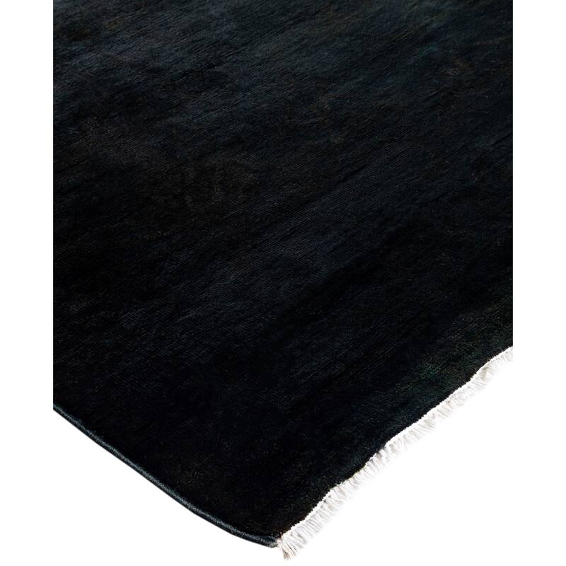 Overdyed One-of-a-Kind Hand-Knotted Area Rug - Black - 6' 3" x 8' 3"