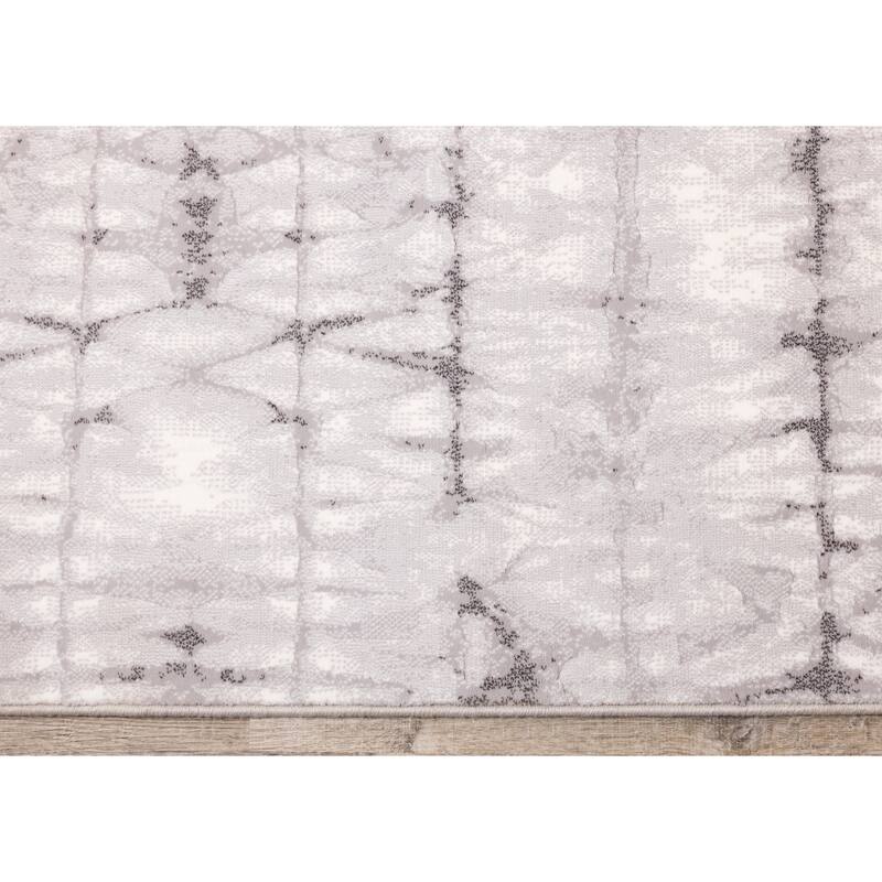 Isabelle Collection - Grey/White Soft Tie Dye Rug