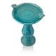 preview thumbnail 9 of 10, Alpine Corporation 25" Tall Outdoor Ceramic Antique Pedestal Birdbath with 2 Bird Figurines, Garden Bird Bath Bowl, Turquoise