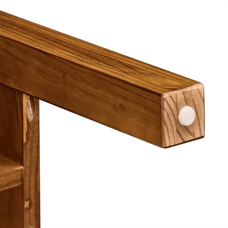 Fluted Counter Height Bar Table Set for Two with Upholstered Bar Stool and Solid Wood Legs