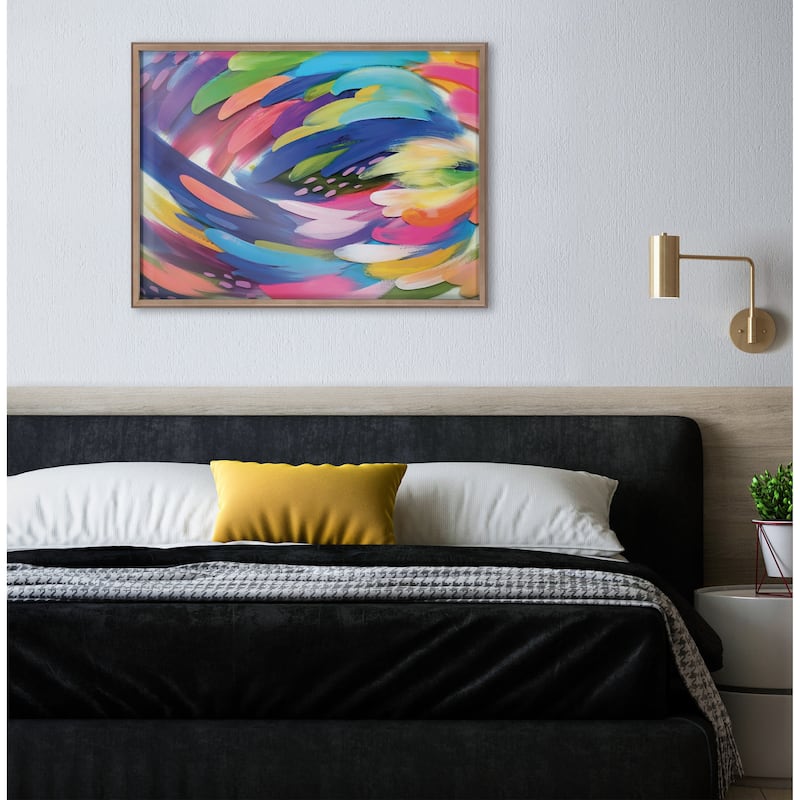 Kate and Laurel Blake Bright Strokes Framed Print by Jessi Raulet
