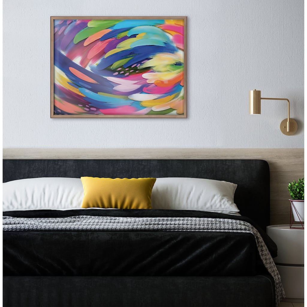 Kate and Laurel Blake Bright Strokes Framed Print by Jessi Raulet