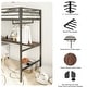preview thumbnail 3 of 6, Twin Size Metal Loft Bed with Integrated Desk and Closet Rod, Space-Saving Frame with Guardrails and Ladder