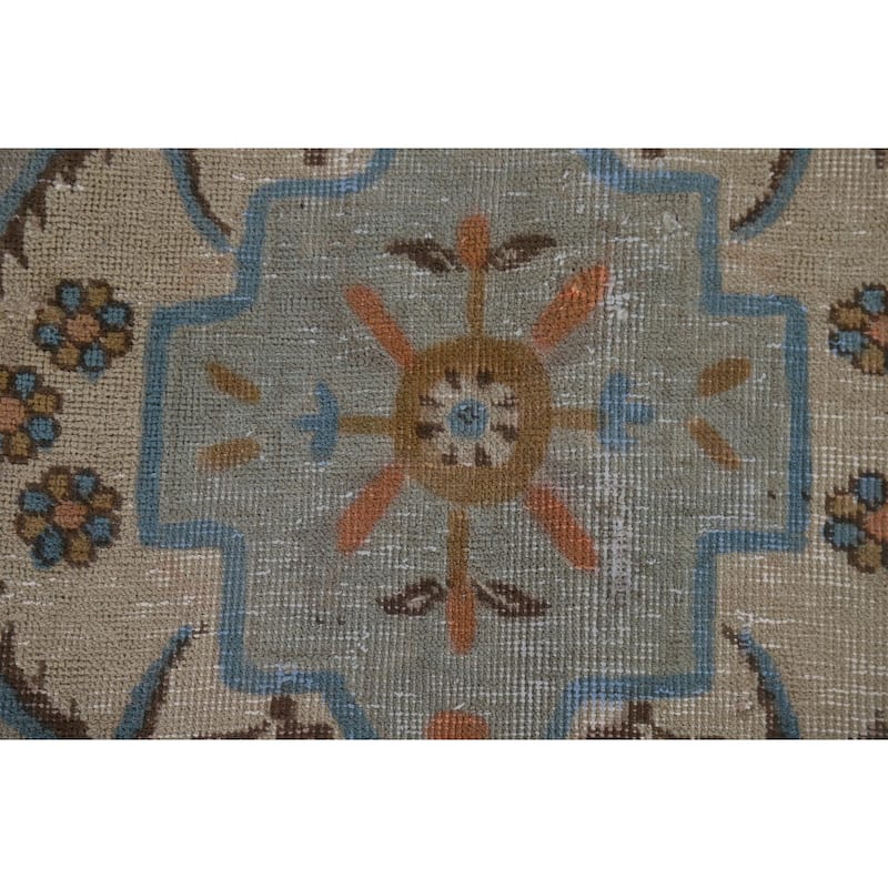 Tabriz Vintage Persian Area Rug Handmade Wool Carpet - 8'7" x 11'5"