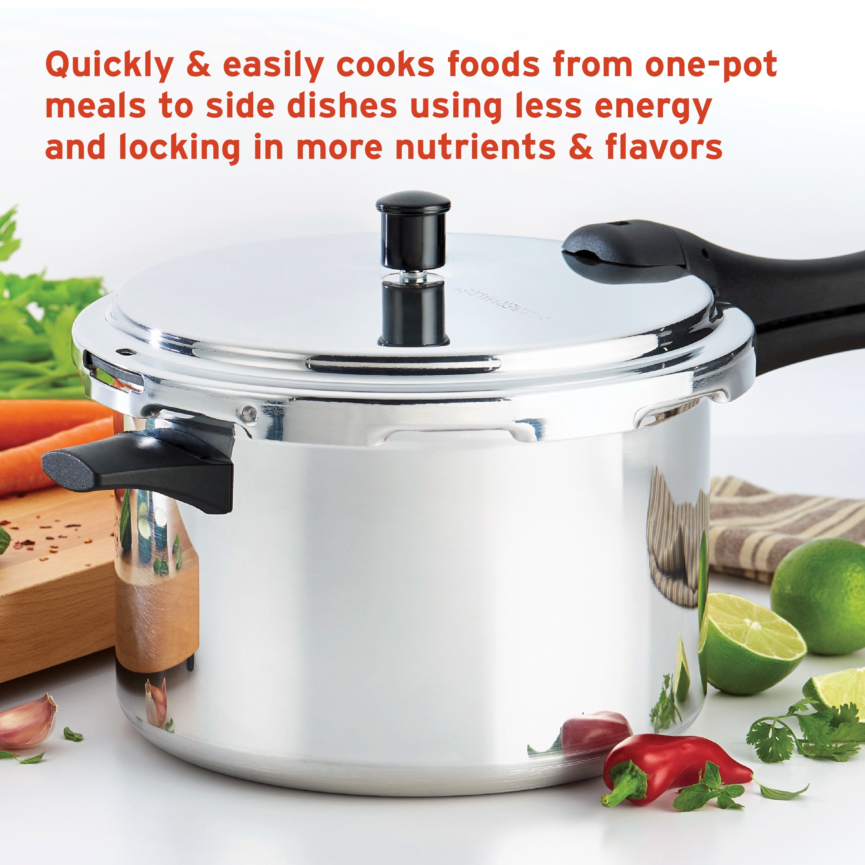 Farberware Cookware Aluminum Pressure Cooker with Wire Trivet,