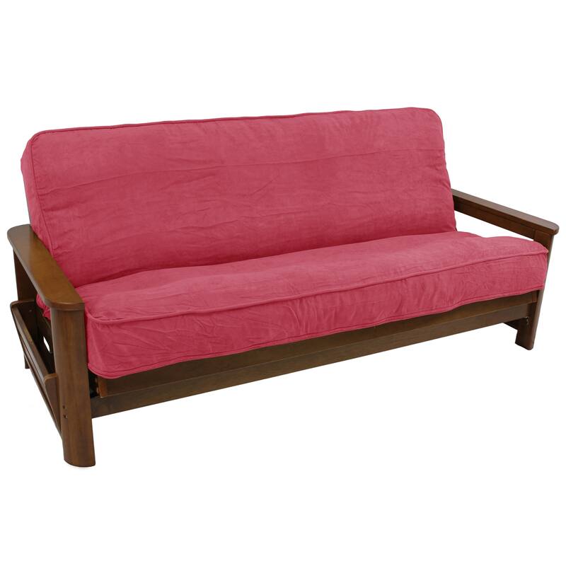 Microsuede Corded Full-Size 8-10 Inch Thick Futon Cover - Full - Bery Berry