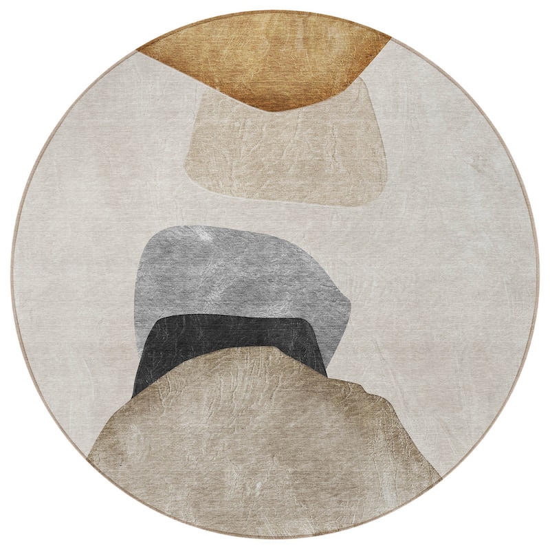 Namo Artistic Abstract Weather Resistant Classic Meets Modern Outdoor Rug