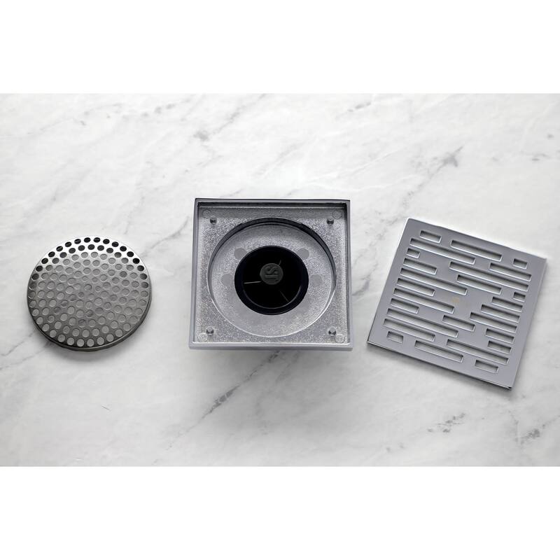 Kingston Brass Watercourse 4" Wide Transit Square Shower Drain