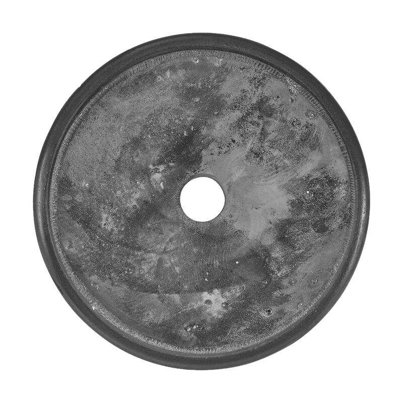 Thun 14.5" Round Concrete Vessel Bathroom Sink In Dark Grey - 14.6" x 14.6" 4.6"